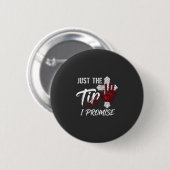 Einfach Spitze Versprechen Halloween Bluthand Kreu Button (Vorne & Hinten)