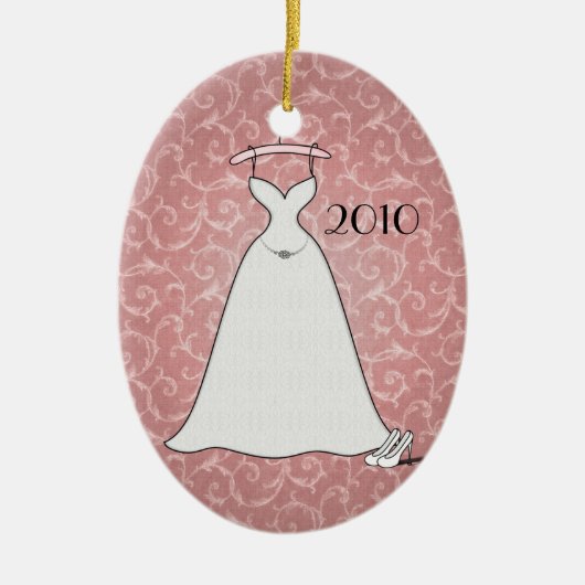 "Einfach Spitze-" Verzierung Keramik Ornament (Vorne)