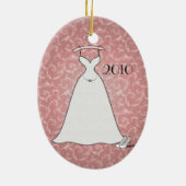 "Einfach Spitze-" Verzierung Keramik Ornament (Hinten)