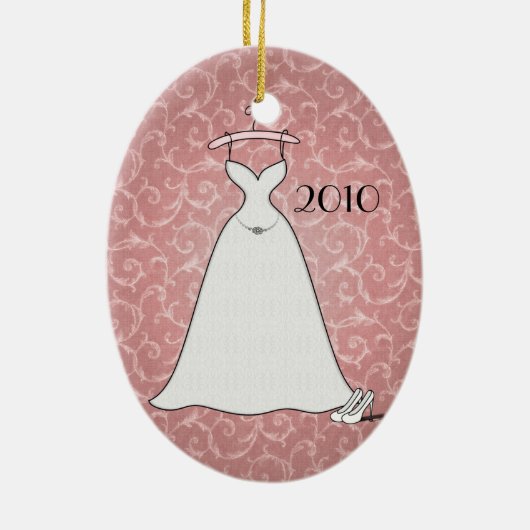 "Einfach Spitze-" Verzierung Keramik Ornament (Hinten)