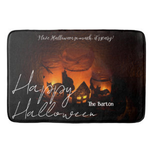 Einfach Spooky dunkle Familie glücklich Halloween Badematte