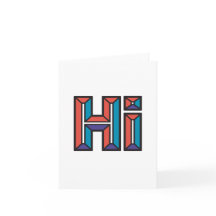 Einfach Sprichwort Hi-Faltkarte in Rot und Blau