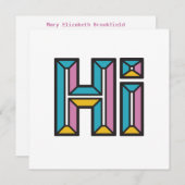 Einfach Sprichwort Hi-Flatscreen-Karte in Rosa, Bl Mitteilungskarte (Vorne/Hinten)