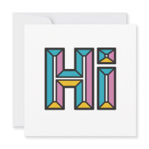 Einfach Sprichwort Hi-Flatscreen-Karte in Rosa, Bl