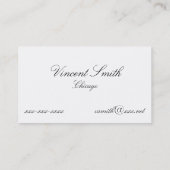 Einfach stationäre Kalligraphie Visitenkarte (Rückseite)