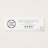 Einfach staubblaues Logo-Geschäft Vielen Dank (Rückseite)