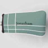 Einfach staubiger schwarzer minimalistischer indiv golf headcover (Vorderseite)