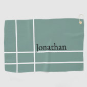 Einfach staubiger schwarzer minimalistischer indiv golfhandtuch (Horizontal)