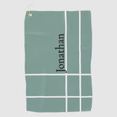 Einfach staubiger schwarzer minimalistischer indiv golfhandtuch (Vorderseite)