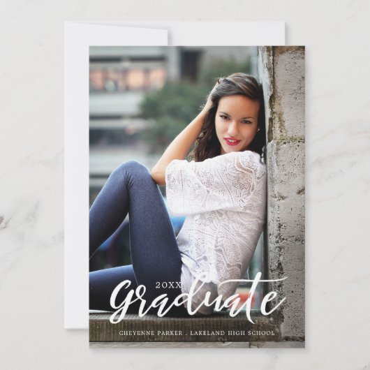 Einfach stilvoll | Ankündigung des Abschlusses | w (Vorderseite)