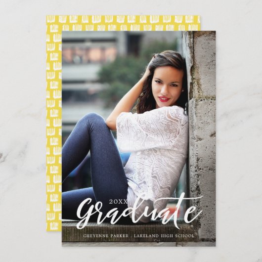 Einfach stilvoll | Ankündigung des Abschlusses | w (Vorne/Hinten)