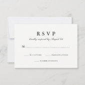 Einfach stilvoll | Black Reverse Wedding Response RSVP Karte (Vorderseite)