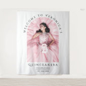 Einfach, stilvoll in Weiß mit klassischem Foto Wandteppich (Vorderseite)