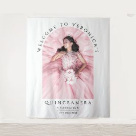 Einfach, stilvoll in Weiß mit klassischem Foto Wandteppich