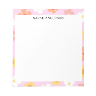 EINFACH STILVOLL MODERN INDIVIDUELL NAME BLUME ABS NOTIZBLOCK