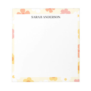 EINFACH STILVOLL MODERN INDIVIDUELLER NAME BLUMEN  NOTIZBLOCK