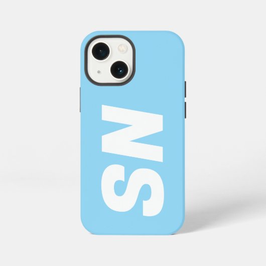Einfach stilvoll moderne Name Minimal hellblau iPhone Hülle (Rückseite)