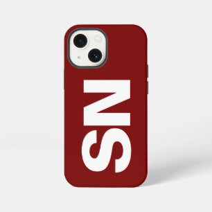 Einfach stilvoll moderne Name Minimal Kirschrot iPhone 13 Mini Hülle
