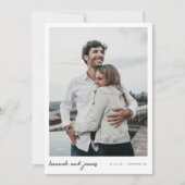 Einfach stilvoll Save the Date mit Foto einladen Einladung (Vorderseite)