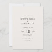 Einfach stilvoll Save the Date mit Foto einladen Einladung (Rückseite)