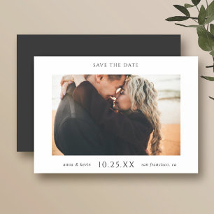 Einfach stilvolle Foto-Save-the-Date-Hochzeitsmagn Magneteinladung