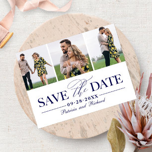 Einfach stilvolle Hochzeit Save The Date 3 Foto Postkarte