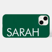 Einfach Stilvolle Moderne Klassik Name Dunkelgrün. Case-Mate iPhone Hülle (Rückseite (Horizontal))