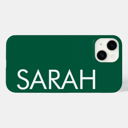 Einfach Stilvolle Moderne Klassik Name Dunkelgrün. Case-Mate iPhone Hülle (Rückseite (Horizontal))