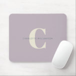 Einfach stilvoller Chic Monogram Name in Dusty Lil Mousepad<br><div class="desc">Einfach stilvoller Chic Monogram Name in Dusty Lilac Mouse Pad</div>