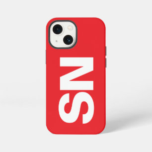 Einfach stilvoller moderner Name Minimal Rot Farbe iPhone 13 Mini Hülle