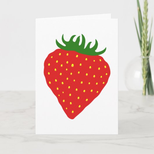 Einfach "Strawberry Custom Grußkarten" Karte (Vorderseite)