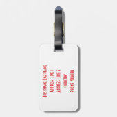 Einfach Strawberry Gepäckanhänger (Rückseite vertikal)