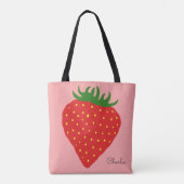 Einfach Strawberry individuelle Name Taschen (Rückseite)