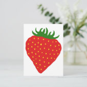 Einfach Strawberry-Postkarte Postkarte (Stehend Vorderseite)
