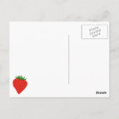 Einfach Strawberry-Postkarte Postkarte (Rückseite)
