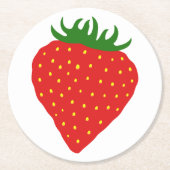 Einfach Strawberry-Untersetzer Runder Pappuntersetzer (Vorderseite)