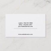 einfach | Streifen (gelb) Visitenkarte (Rückseite)