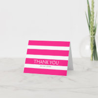 Einfach Streifen Vielen Dank Note Card / Pink