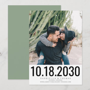 Einfach Stylisch Bold Foto Hochzeit Save The Date