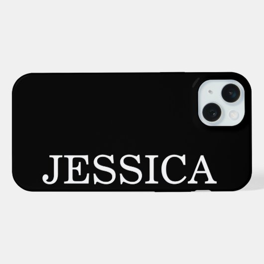 EINFACH STYLISIERTER INDIVIDUELLER NAME MODERN SCH iPhone HÜLLE (Rückseite (Horizontal))