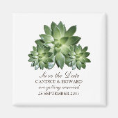 Einfach succuled Save the Date Magnet (Vorne)