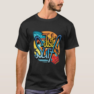 Einfach Surfen Retro Sommer – Vintage Surfbrett T-Shirt
