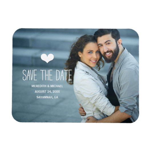 Einfach & süß | FOTO SAVE THE DATE Magnet (Horizontal)