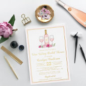 Einfach süßen Wein schmecken Brautparty Folieneinladung
