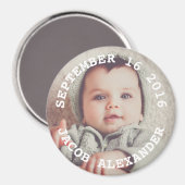 Einfach Sweet Baby Foto Magnet (Vorderseite/Rückseite)