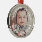 Einfach Sweet Baby Foto Ornament Aus Metall (Rechts)