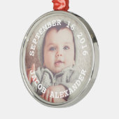 Einfach Sweet Baby Foto Ornament Aus Metall (Links)