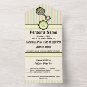 Einfach Sweet Rattle All-in-One-Einladung All In One Einladung (Innen Boden)