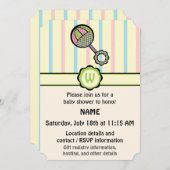 Einfach Sweet Rattle Baby Shower Einladung (Vorne/Hinten)