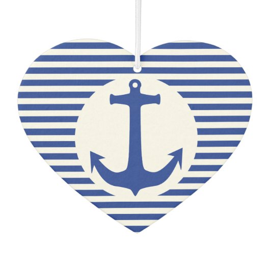 Einfach Symbole - ANCHOR & STRIPES + Ihre Ideen Autolufterfrischer (Vorderseite)